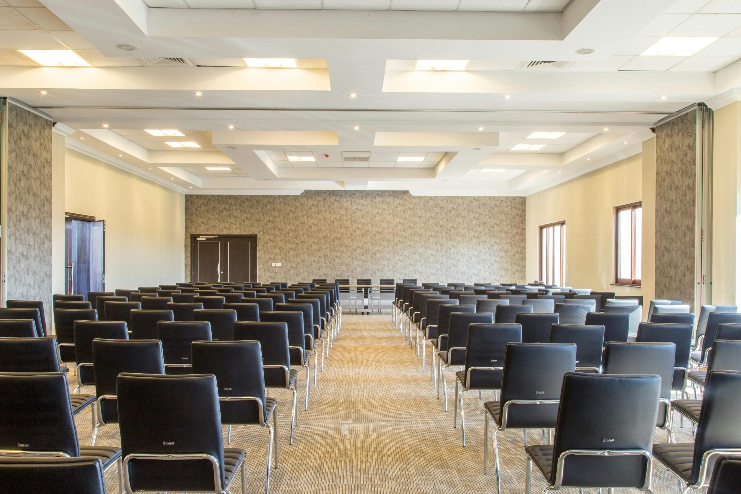 conference room suitable with retractable wall stage